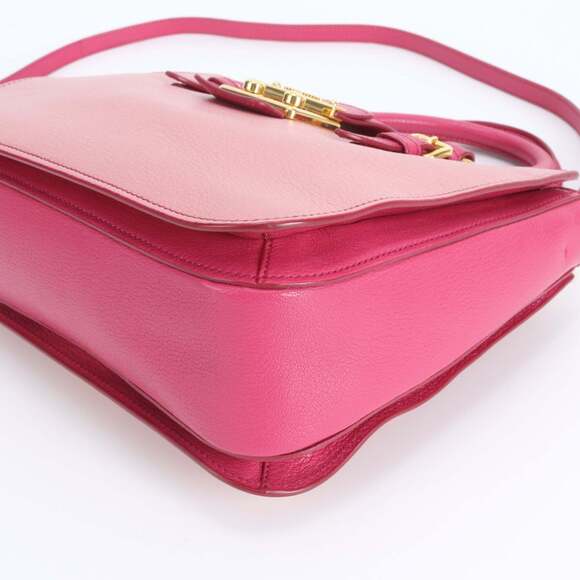 Miu Miu Miu Leather Handbag Shoulder Crossbody Pink Women's - Picture 5 of 12